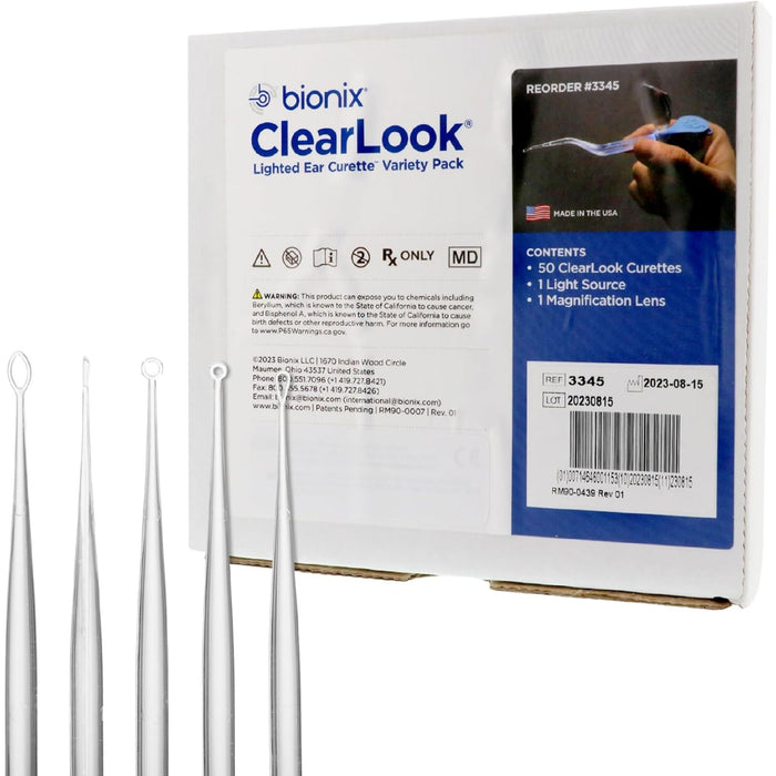 Bionix ClearLook Lighted Ear Curettes