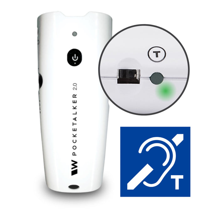 Williams Sound Pocketalker 2.0 VA BASE + Sanitary Headphone Cover Bundle