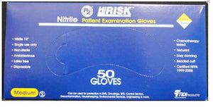 TIDI Nitrile Exam Gloves - Medium 50/bx