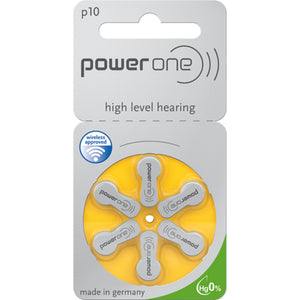 Power One Hearing Aid Battery Size 10  (P10)