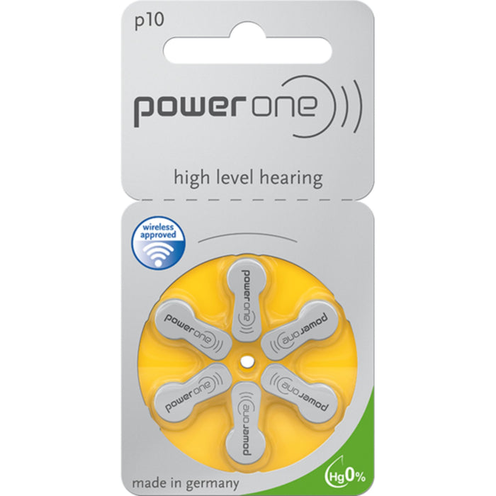 Power One Hearing Aid Battery Size 10  (P10)